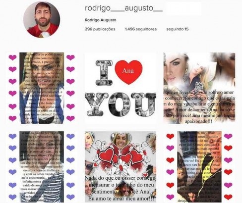 Suspeito compartilhava fotografias de Ana Hickmann, aparentando ser obsessivo pela apresentadora (foto: Reprodução/Instagram)